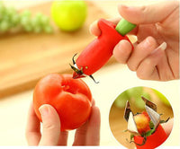 Red Strawberry Huller Strawberry Top Leaf Remover Gadget Tomato Stalks Fruit Knife Stem Remover Tool Portable Cool Kitchen Gadget Coolstuffsales.com -8